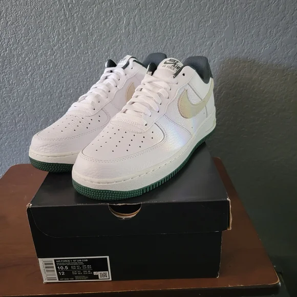 Nike Air Force 1 Low White / Forrest Green - Picture 1 of 5